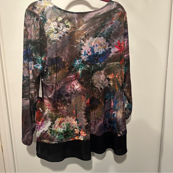NEW Karen Kane Multicolor Artistic Blouse - Picture 5 of 9